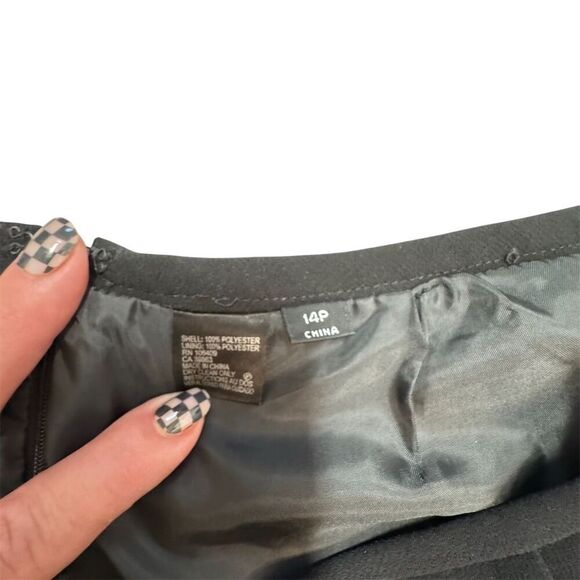 EUC Tahari ASL Women's Black Skirt Suit Set Size 14 Petite Formal 2 Piece - Picture 12 of 16